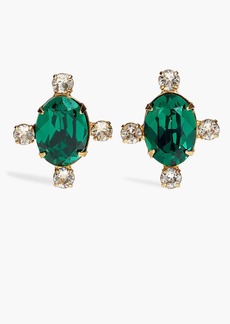 JENNIFER BEHR - Alice gold-tone crystal earrings - Green - OneSize