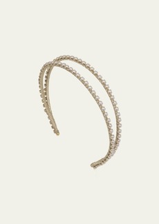 Jennifer Behr Gitta Double-Row Pearly Headband