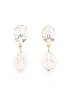 Jennifer Behr Tunis crystal pearl drop earrings