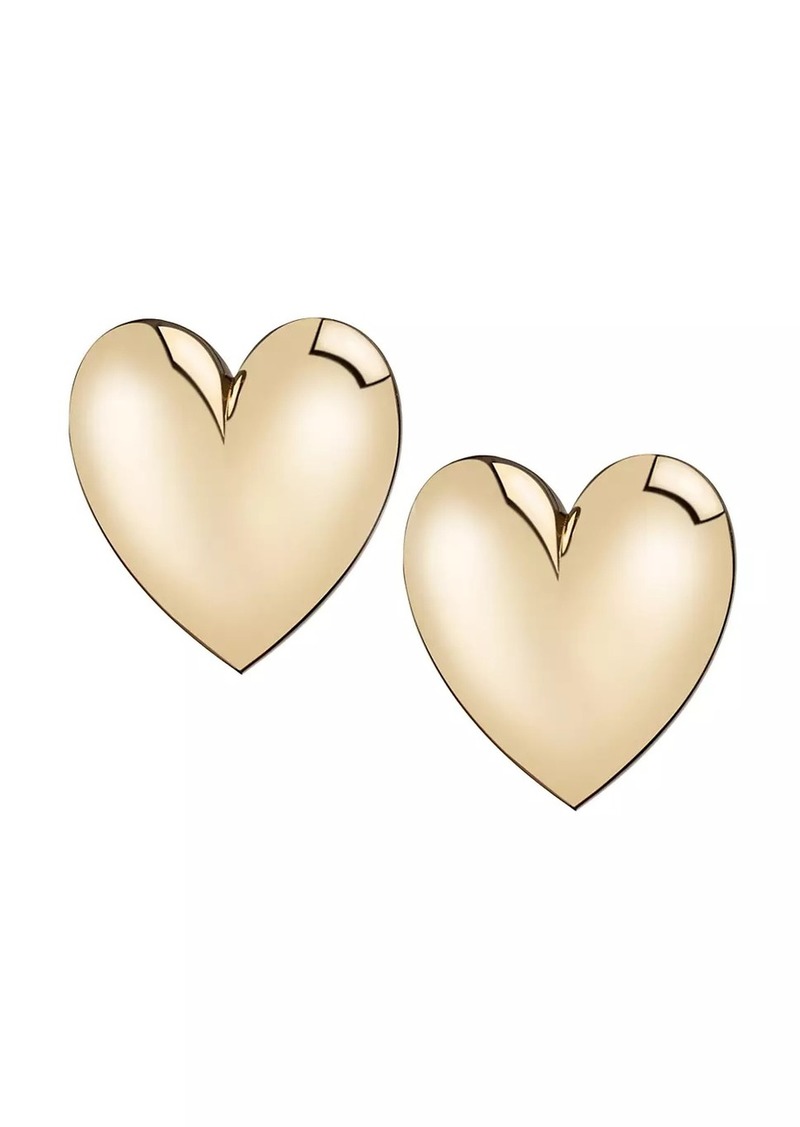 Jennifer Fisher 14K-Gold-Plated Puffy Heart Earrings