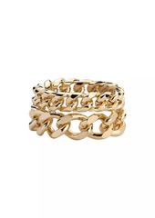 Jennifer Fisher Dean 10K-Gold-Plated Double-Band Ring
