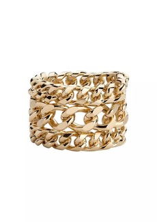 Jennifer Fisher Dean 10K-Gold-Plated Triple-Band Ring