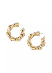 Jennifer Fisher Double Twisted Lilly 10K-Gold-Plated Huggie Hoop Earrings