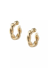Jennifer Fisher Double Twisted Lilly 10K-Gold-Plated Huggie Hoop Earrings