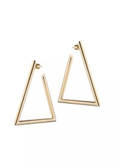 Jennifer Fisher Elle 10K-Gold-Plated Triangular Hoop Earrings/2.5"