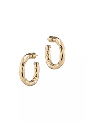 Jennifer Fisher Hailey 10K-Gold-Plated Oval Huggie Hoop Earrings