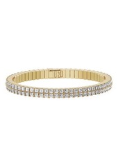Jennifer Fisher 18K Gold Double Row Diamond Bangle Bracelet - 16.04 ctw