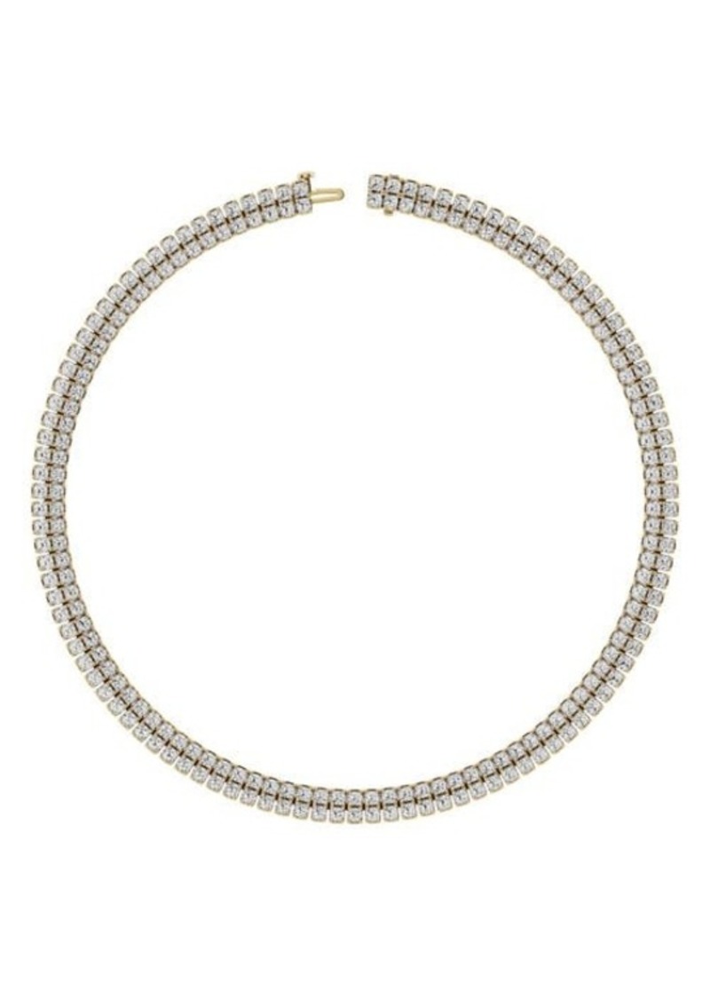 Jennifer Fisher 18K Gold Double Row Lab Created Diamond Necklace - 38.13 ctw