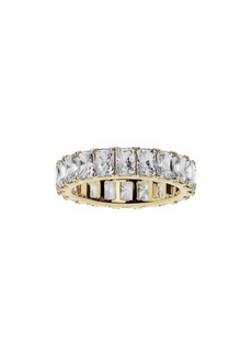 Jennifer Fisher 18K Gold Emerald Cut Lab Created Diamond Eternity Ring - 5.2 ctw