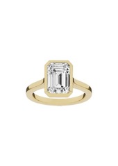 Jennifer Fisher 18K Gold Emerald Cut Lab Created Diamond Solitaire Ring - 4.0 ctw