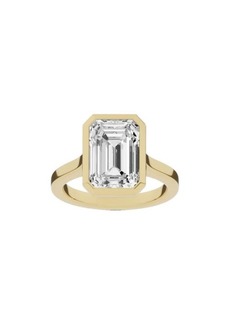 Jennifer Fisher 18K Gold Emerald Cut Lab Created Diamond Solitaire Ring - 6.0 ctw