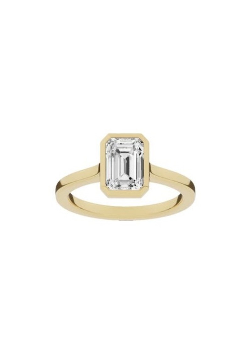 Jennifer Fisher 18K Gold Emerald Cut Lab Created Diamond Solitaire Ring - 2.0 ctw
