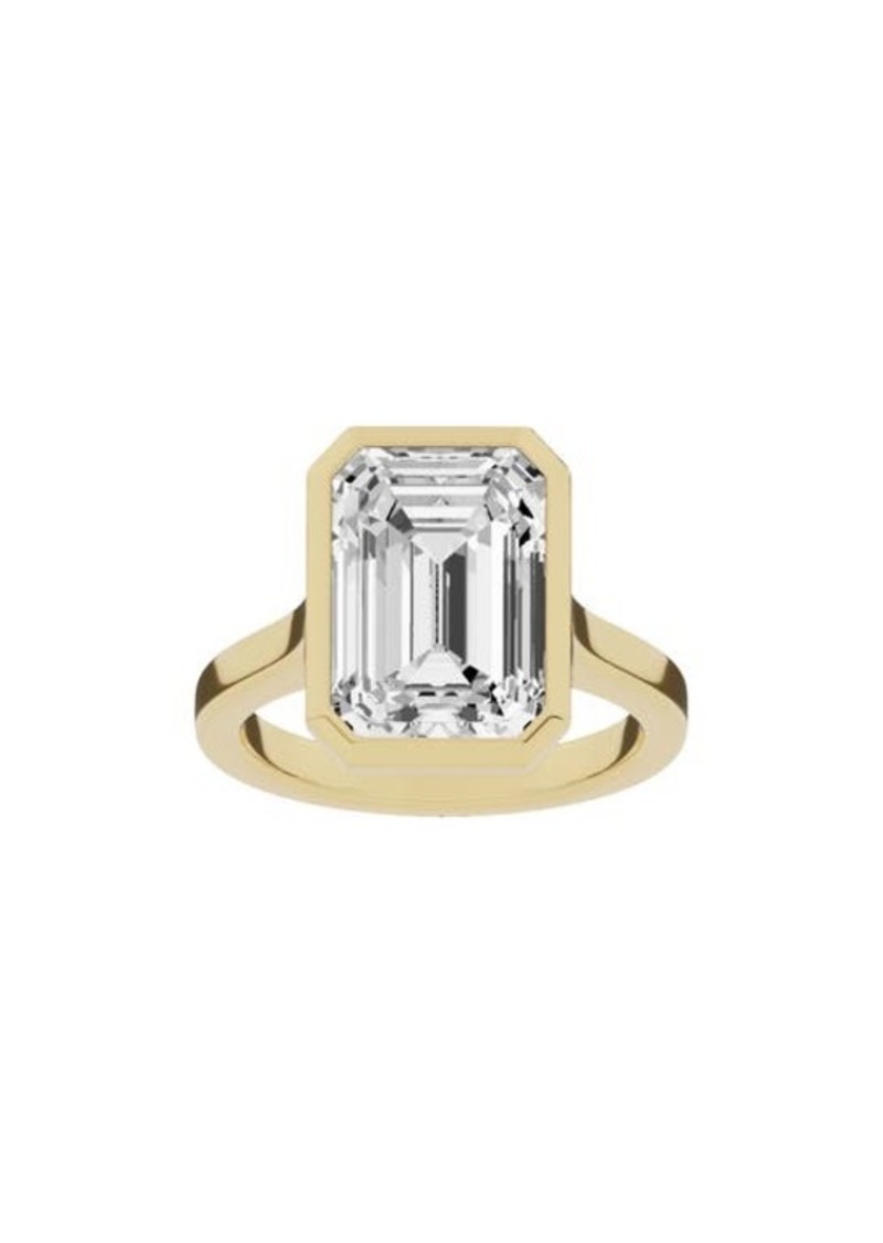 Jennifer Fisher 18K Gold Emerald Cut Lab Created Diamond Solitaire Ring - 8.0 ctw