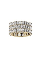 Jennifer Fisher 18K Gold Lab Created Diamond Eternity Ring - 6.29 ctw