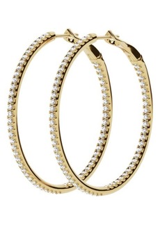 Jennifer Fisher 18K Gold Lab Created Diamond Hoop Earrings - 2.1 ctw
