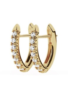 Jennifer Fisher 18K Gold Lab Created Diamond Hoop Earrings - 0.39 ctw