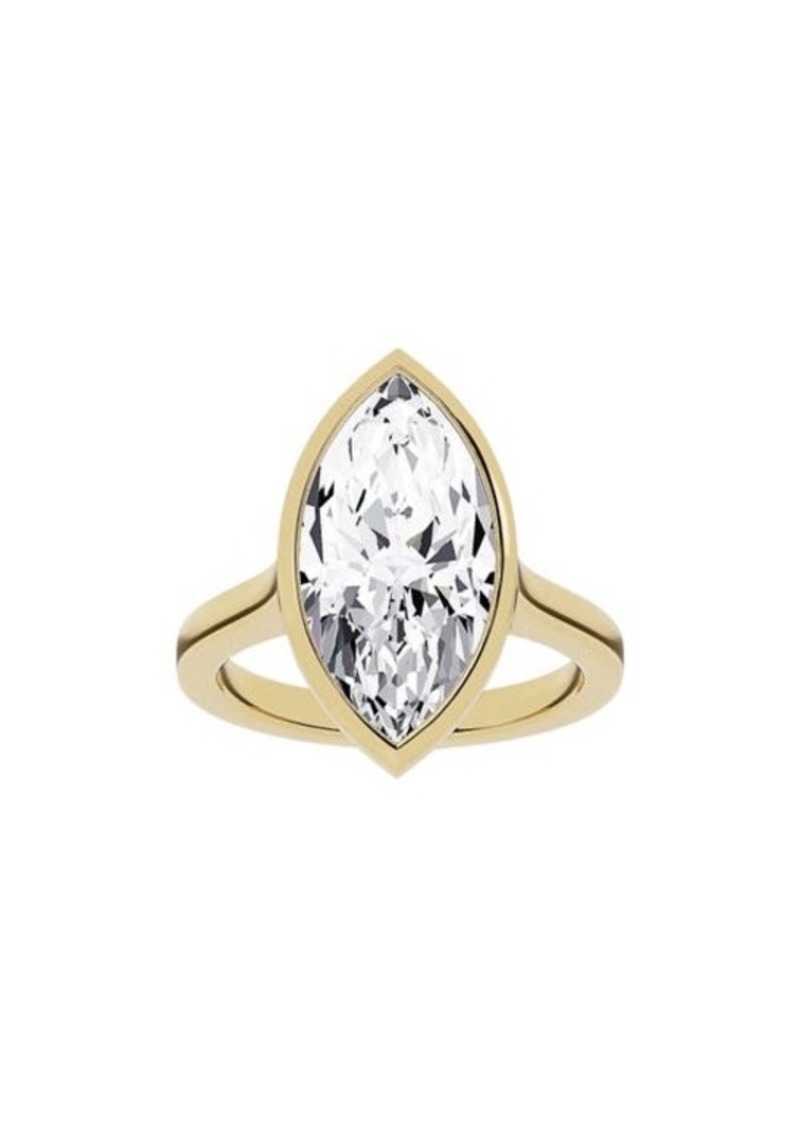 Jennifer Fisher 18K Gold Marquise Lab Created Diamond Solitaire Ring - 6.0 ctw