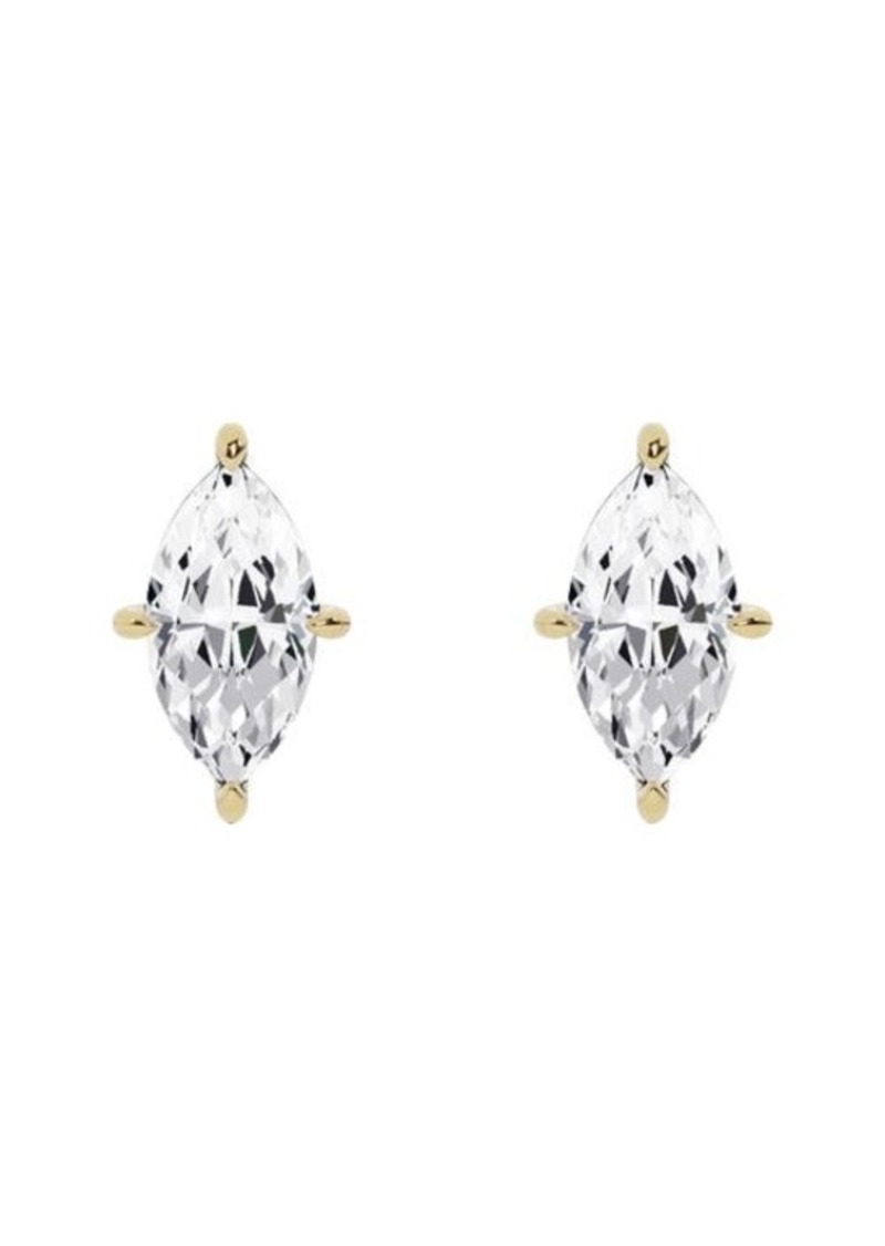 Jennifer Fisher 18K Gold Marquise Lab Created Diamond Stud Earrings