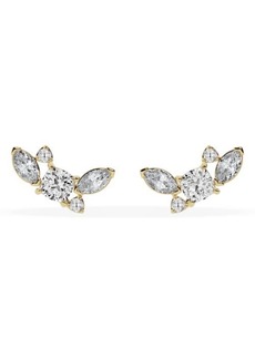 Jennifer Fisher 18K Gold Mixed Lab Created Diamond Fashion Stud Earrings - 1.73 ctw