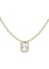 Jennifer Fisher 18K Gold Radiant Lab Created Diamond Pendant Necklace