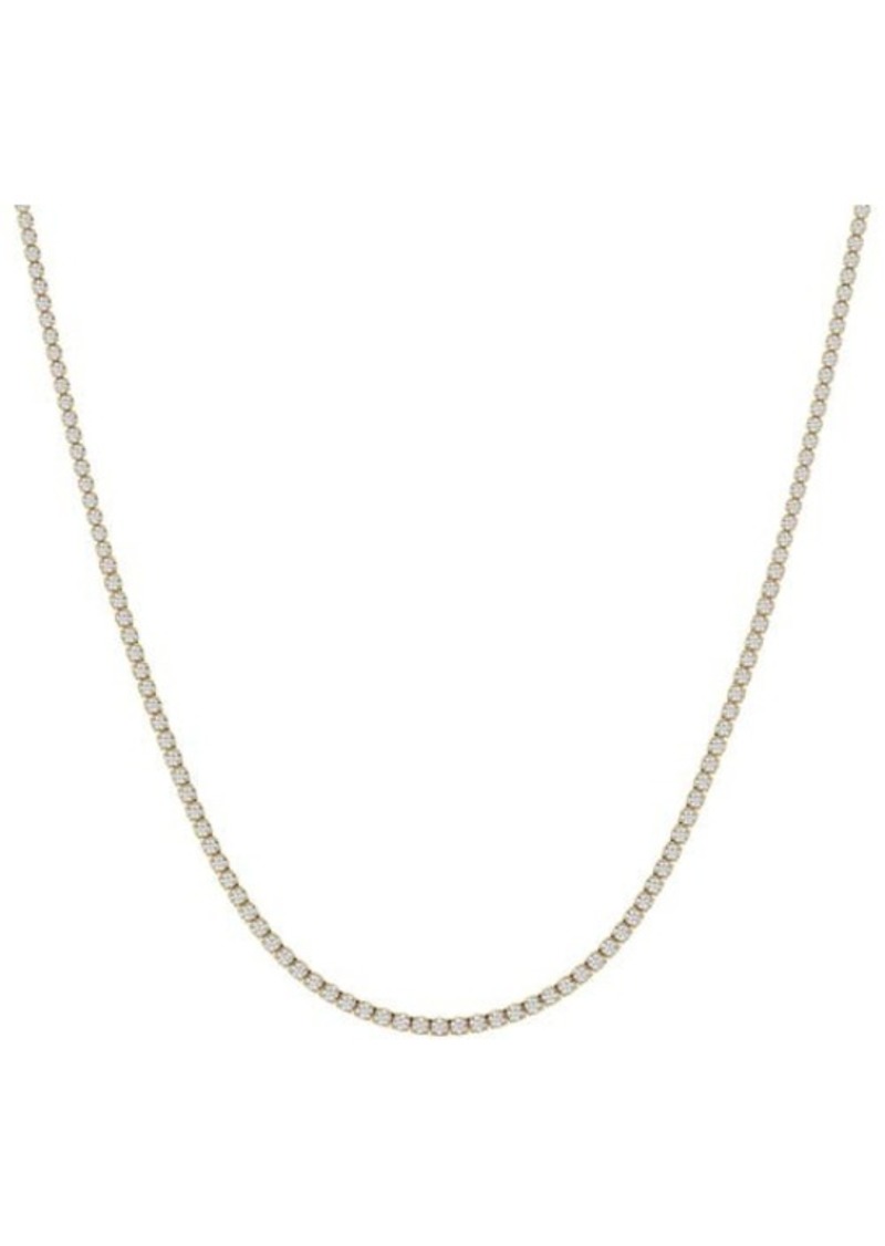 Jennifer Fisher 18K Gold Round Cut Lab Created Diamond Tennis Necklace - 4.0 ctw