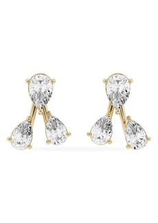 Jennifer Fisher 18K Gold Trio Lab Created Diamond Fashion Stud Earrings - 3.5 ctw