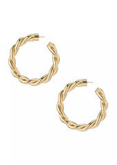 Jennifer Fisher Lilly 14K Gold-Plated Rope Baby Huggie Hoops