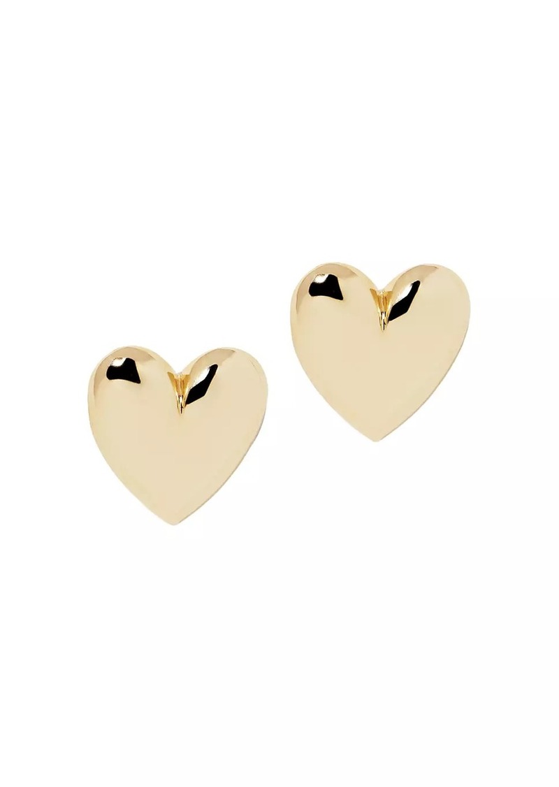 Jennifer Fisher Puffy Heart 10K-Gold-Plated Stud Earrings