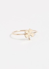 Jennifer Meyer Jewelry 18k Gold Mini Clover Ring