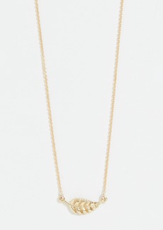 Jennifer Meyer Jewelry 18k Gold Mini Leaf Necklace