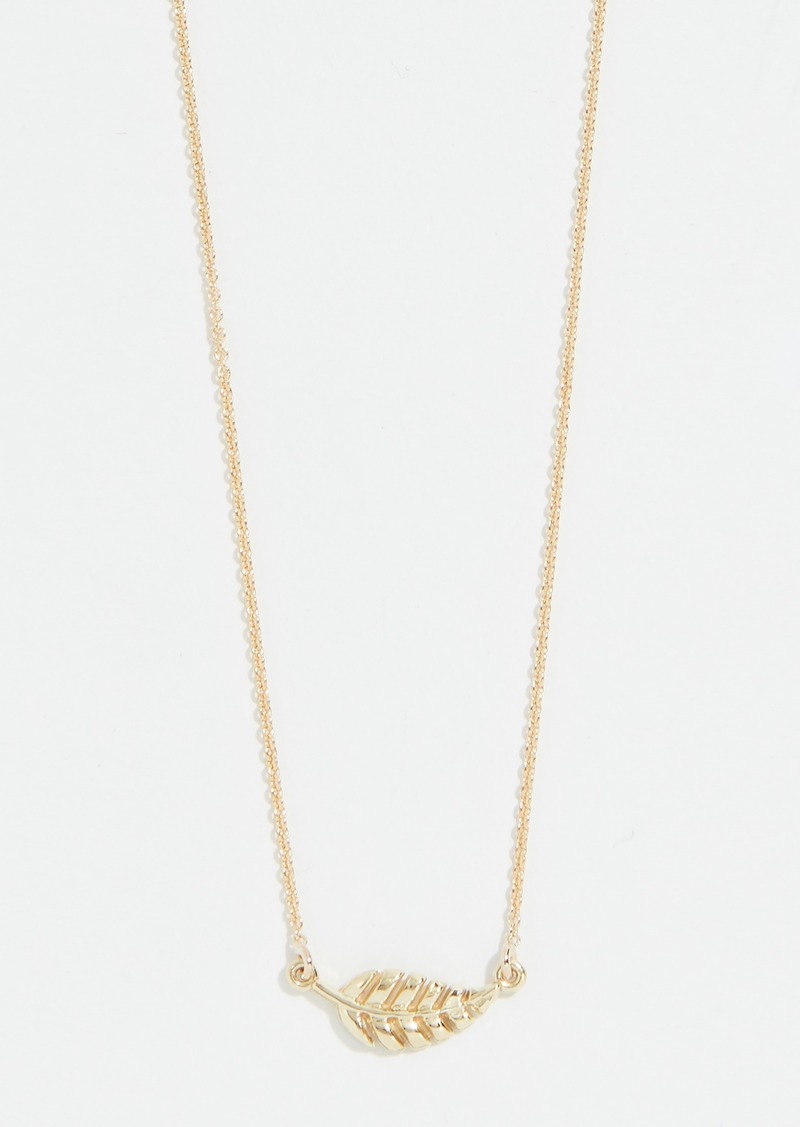 Jennifer Meyer Jewelry 18k Gold Mini Leaf Necklace
