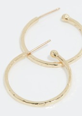 Jennifer Meyer Jewelry 18k Gold Small Hammered Bangle Hoops