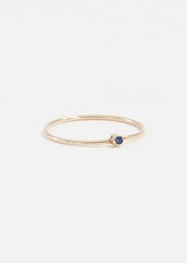 Jennifer Meyer Jewelry 18k Gold Thin Ring with Sapphire