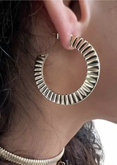 Jennifer Zeuner Jewelry Hannah 18K-Gold-Plated Hoop Earrings