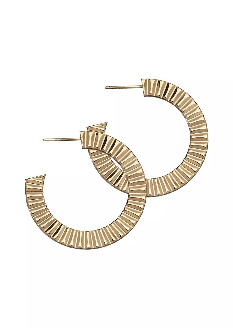 Jennifer Zeuner Jewelry Hannah 18K-Gold-Plated Hoop Earrings