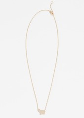Jennifer Zeuner Jewelry Mini Elephant Necklace with Diamond