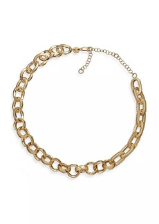 Jennifer Zeuner Jewelry Kali 18K-Gold-Plated Mixed-Link Chain Necklace
