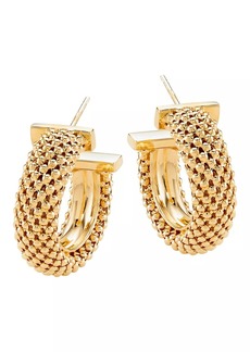 Jennifer Zeuner Jewelry Lucia 18K Gold-Plated Beaded Hoop Earrings