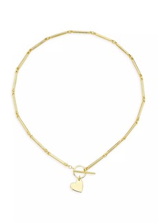 Jennifer Zeuner Jewelry Melody 14K-Gold-Plated Heart Pendant Necklace