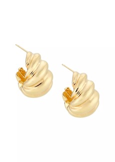 Jennifer Zeuner Jewelry Perla 14K-Gold-Plated Twisted Hoop Earrings