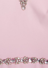 Jenny Packham - Cape-effect crystal-embellished crepe dress - Pink - UK 6