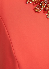Jenny Packham - Embellished crepe midi dress - Orange - UK 8