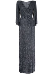 Jenny Packham Luna stud-embellished draped gown