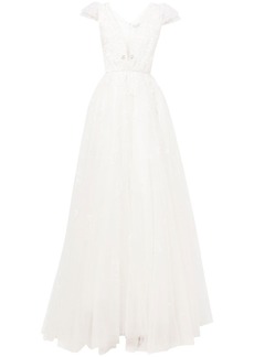 Jenny Packham sequin-embellished flared tulle gown