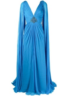 Jenny Packham Sylvia cape-sleeve gown