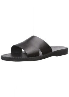 Jerusalem Sandals Bashan - Leather Wide Strap Slide Sandal - Mens Sandals