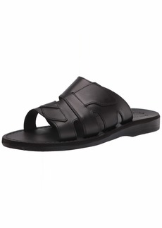 Jerusalem Sandals Mateo - Leather Open Toe Slide Sandal - Mens Sandals