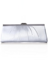 Jessica McClintock Blaire Womens Satin Frame Evening Clutch Bag Purse With Shoulder Chain Included