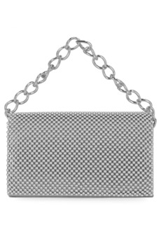 Jessica McClintock Damiana Beaded Metal Mesh Clutch in Silver at Nordstrom Rack