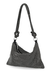 Jessica McClintock Dolly Crystal Mesh Shoulder Bag in Black/Black at Nordstrom Rack